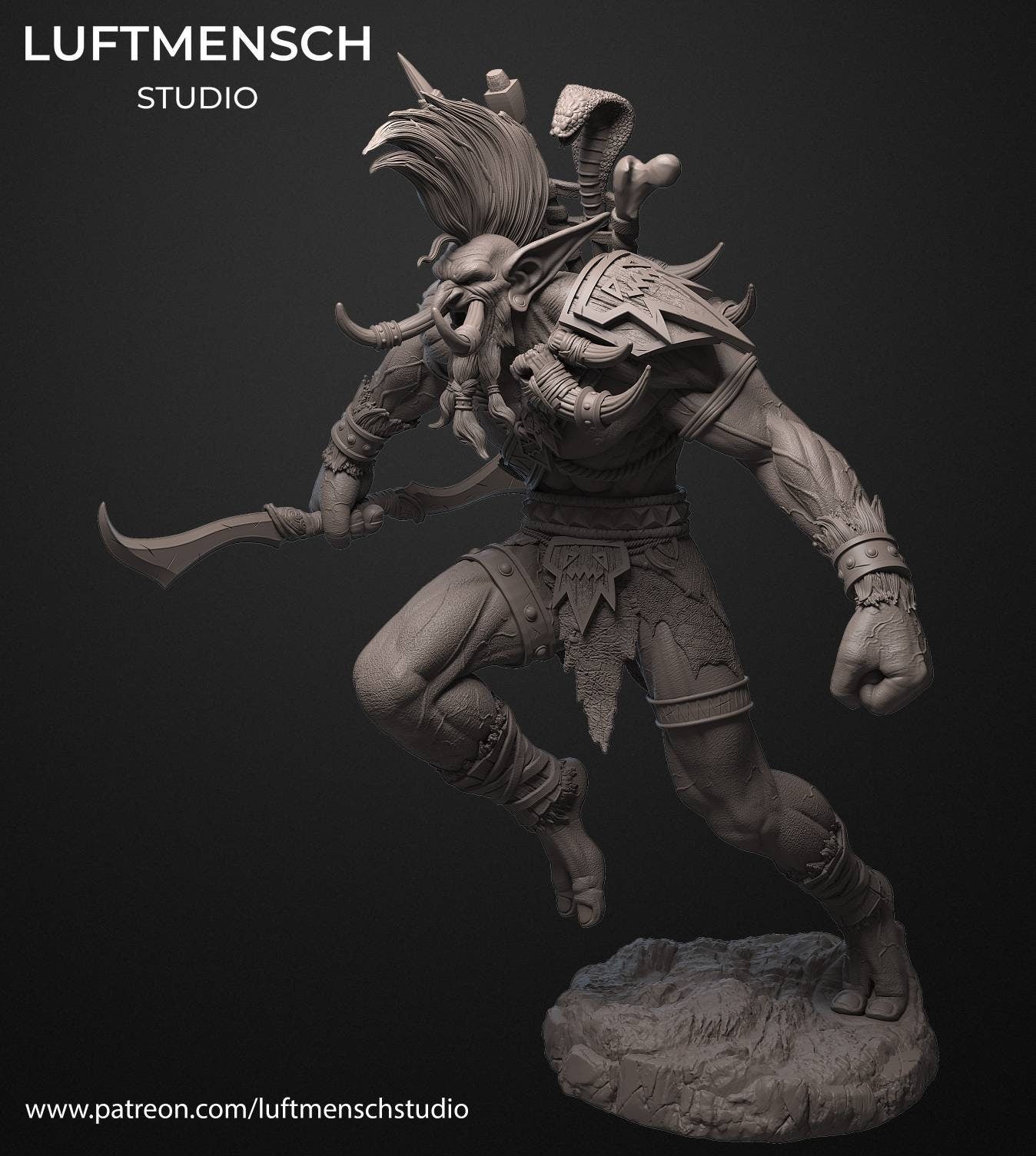 Handmade Vol'jin Statue