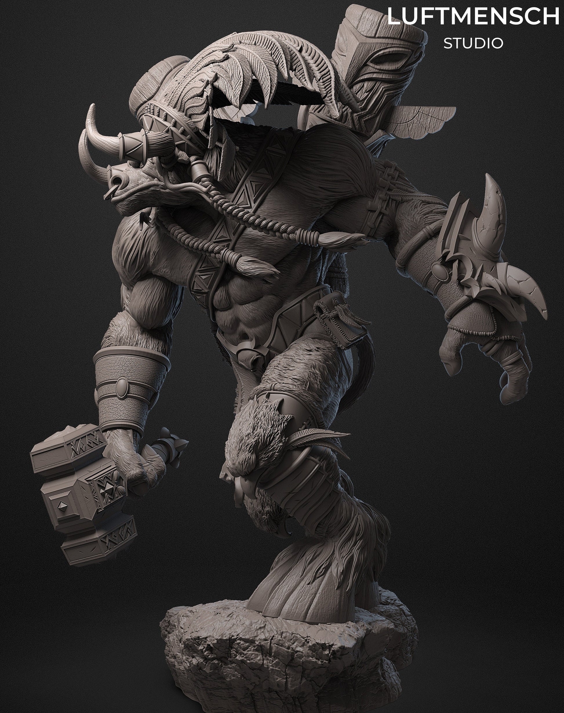 Handmade Baine Bloodhoof Statue