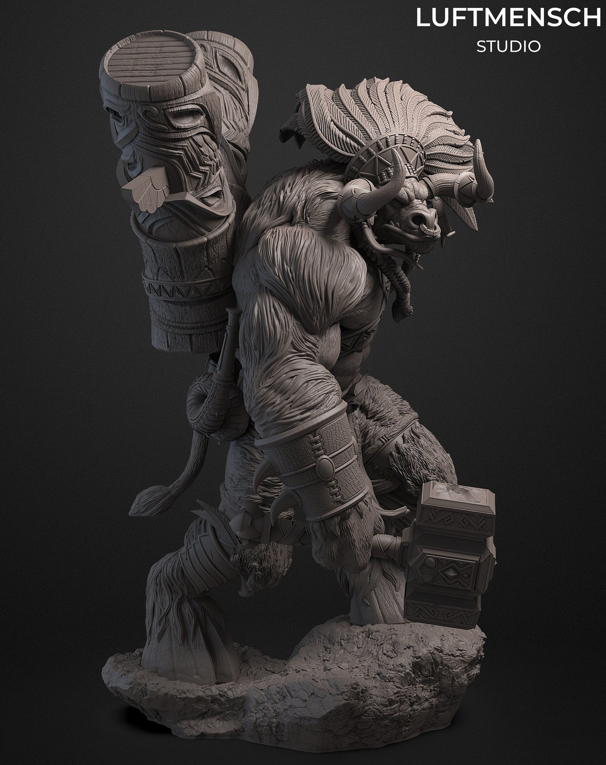 Handmade Baine Bloodhoof Statue