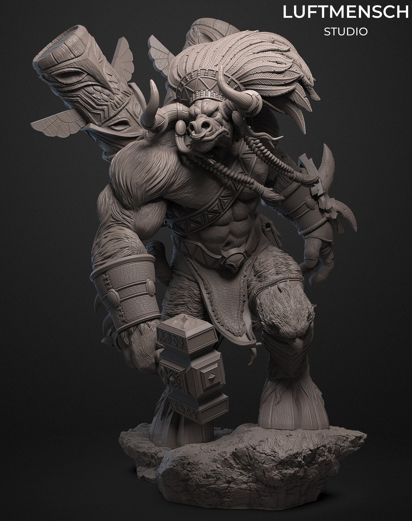 Handmade Baine Bloodhoof Statue