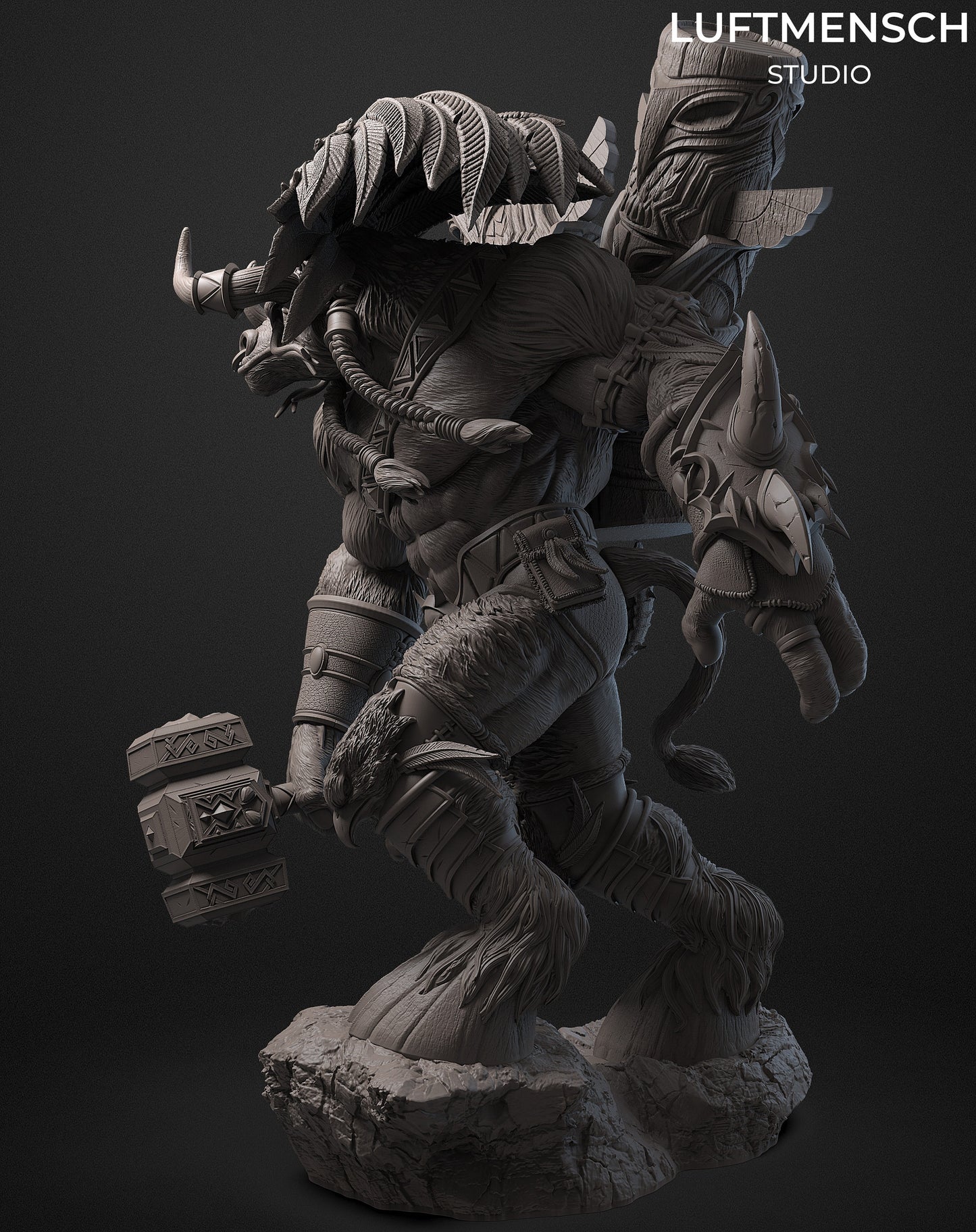 Handmade Baine Bloodhoof Statue