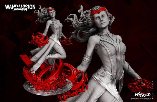 Scarlet Witch Resin 3D printed Statue