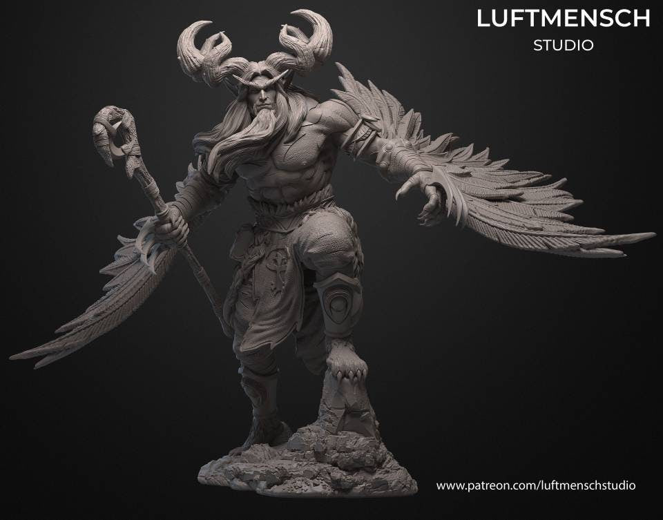 Malfurion Stormrage 3D printed statue