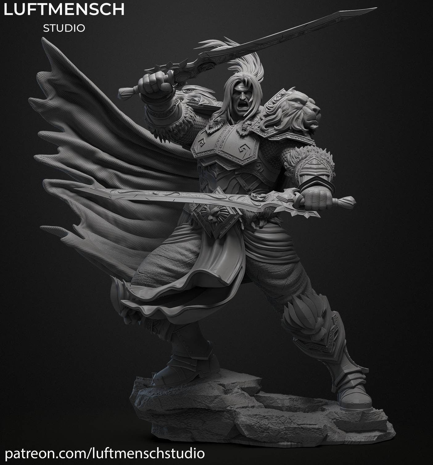 Handmade Varian Wrynn Sculpture