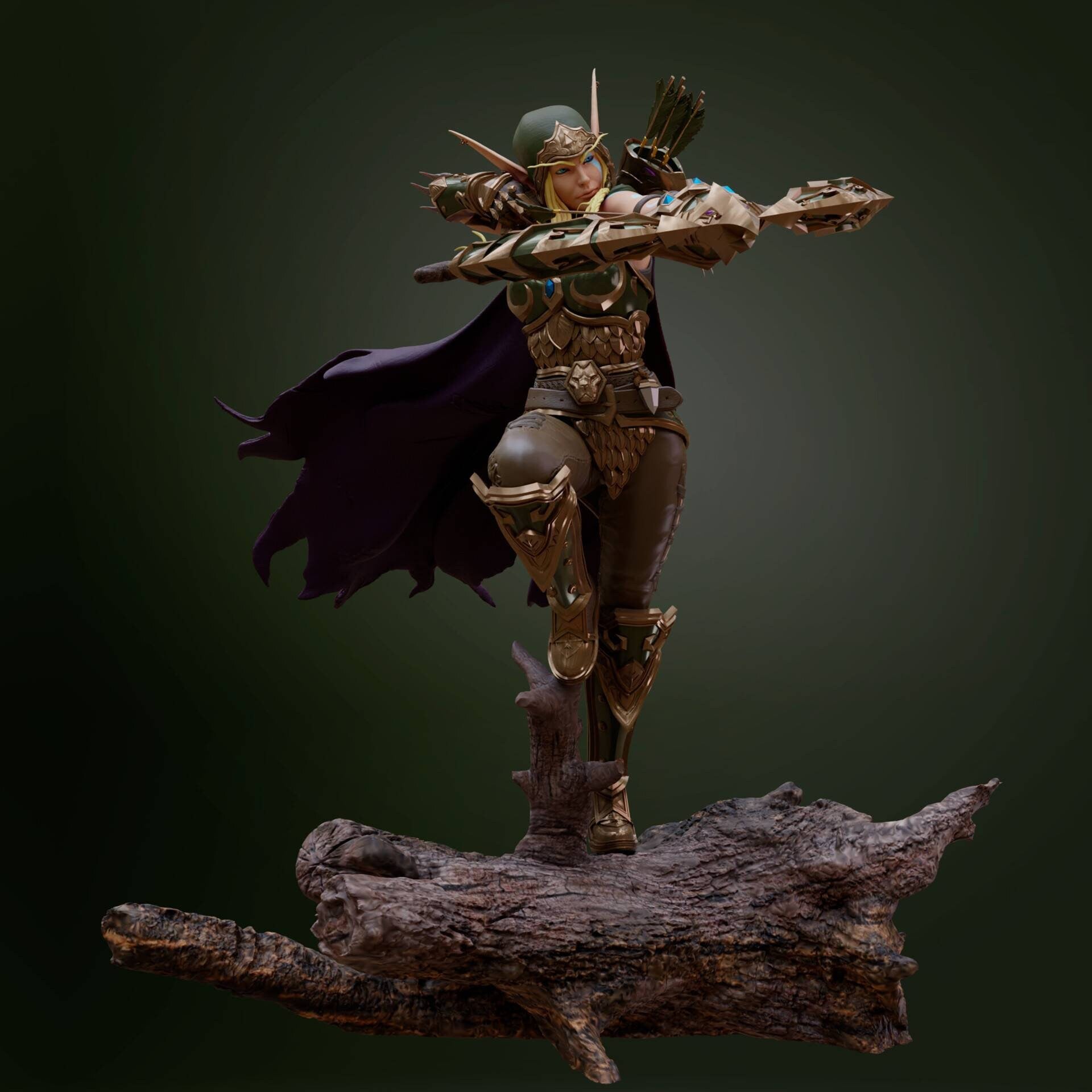 Handmade Alleria Windrunner Statue