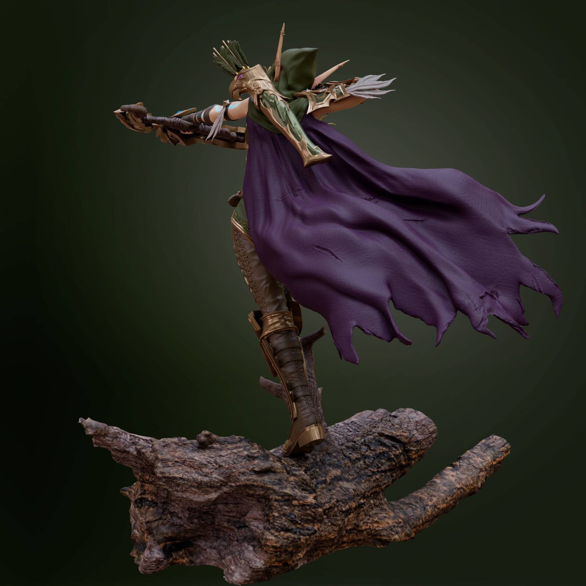 Handmade Alleria Windrunner Statue