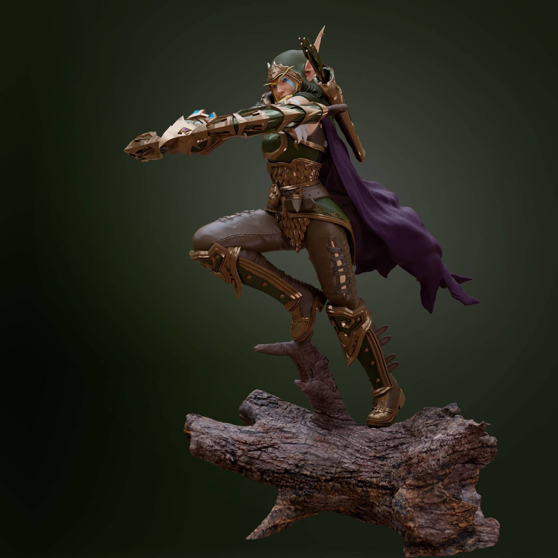 Handmade Alleria Windrunner Statue