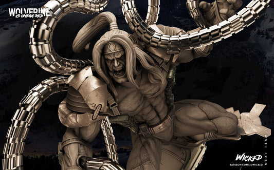 Omega Red Resin 3D Statue