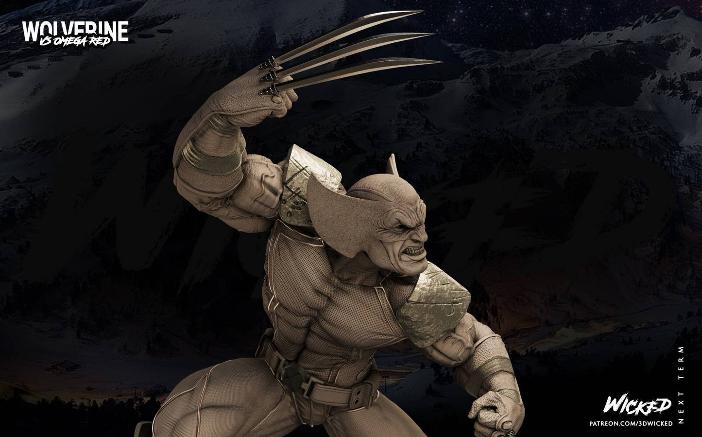 Wolverine Resin 3D Sculpture