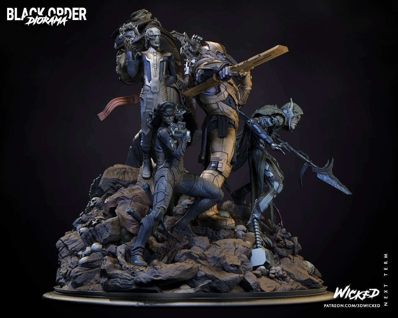 Thanos & The Black Order MASSIVE DIORAMA