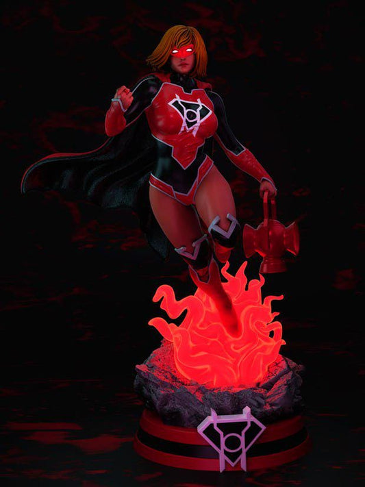 Red Lantern Kara Zor-El Fan Sculpture