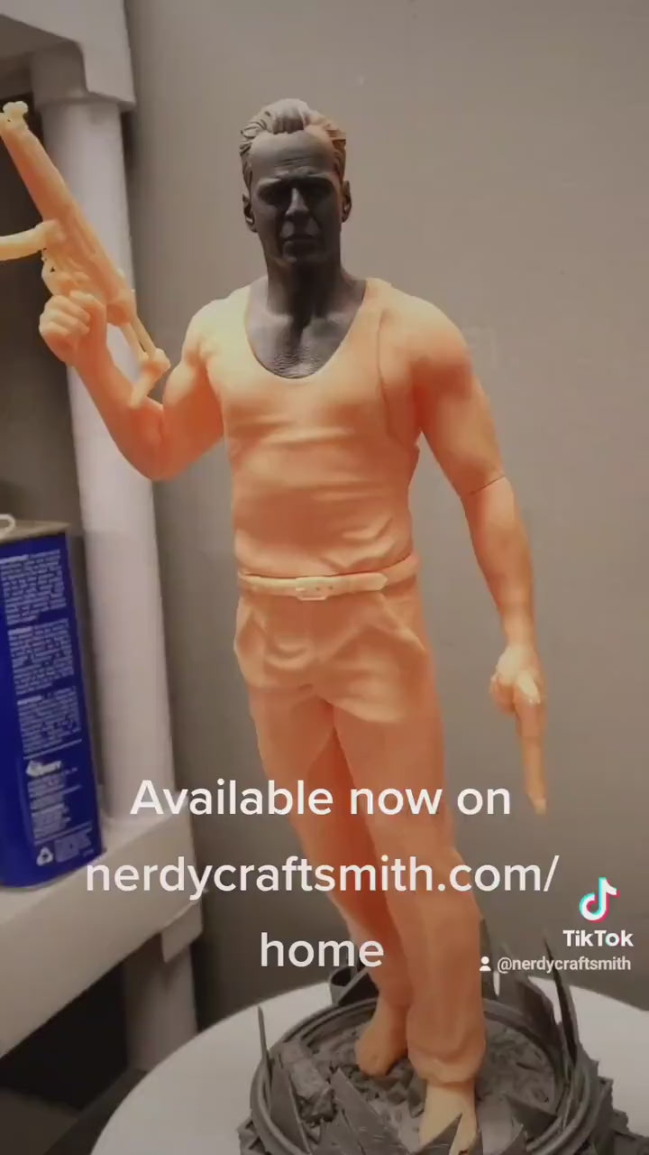 Handmade John McClane Statue