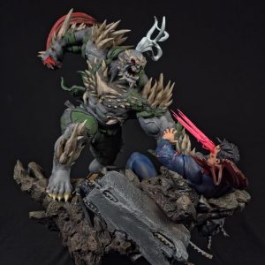 Custom Doomsday vs Superman Diorama